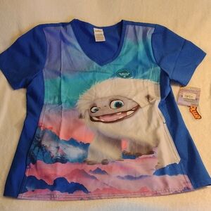 Tooniforms DreamWorks Abominable Scrubs Top Women's Small NWT
